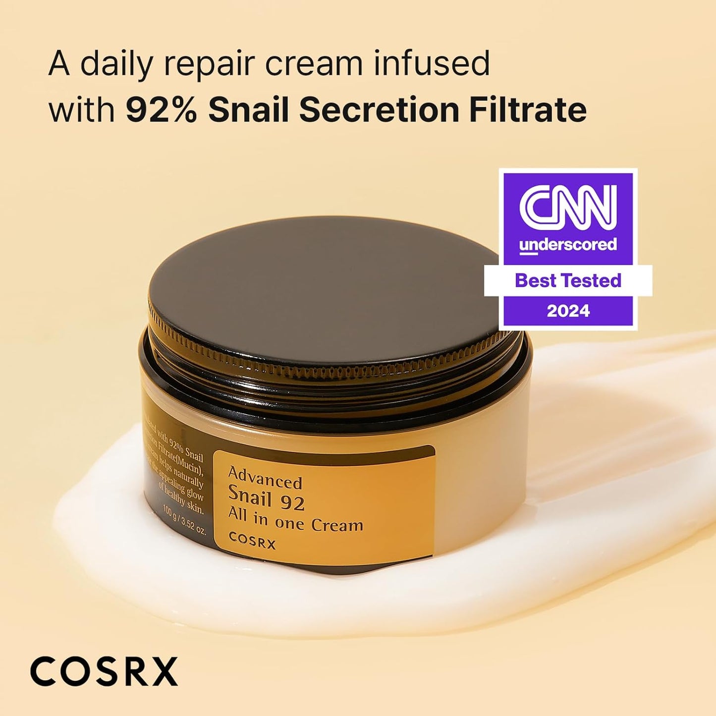 COSRX CREMA REPARADORA CON MUCINA DE CARACOL AL 92%